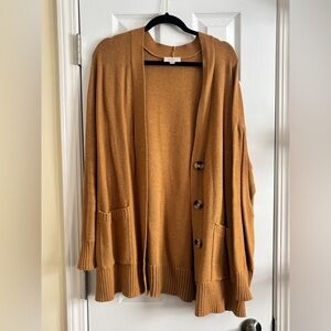LOFT Mustard Yellow Cardigan Sweater